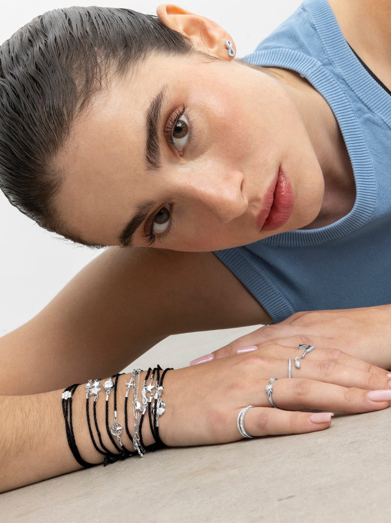 Luxenter Bracelet en argent 925 et zirconium brillant plaqué rhodium - Ganvi Blanc - Kiabi