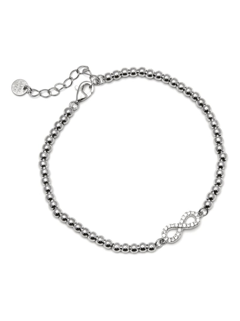 Luxenter Bracelet en argent 925 et zirconium rhodié - Krom Blanc - Kiabi
