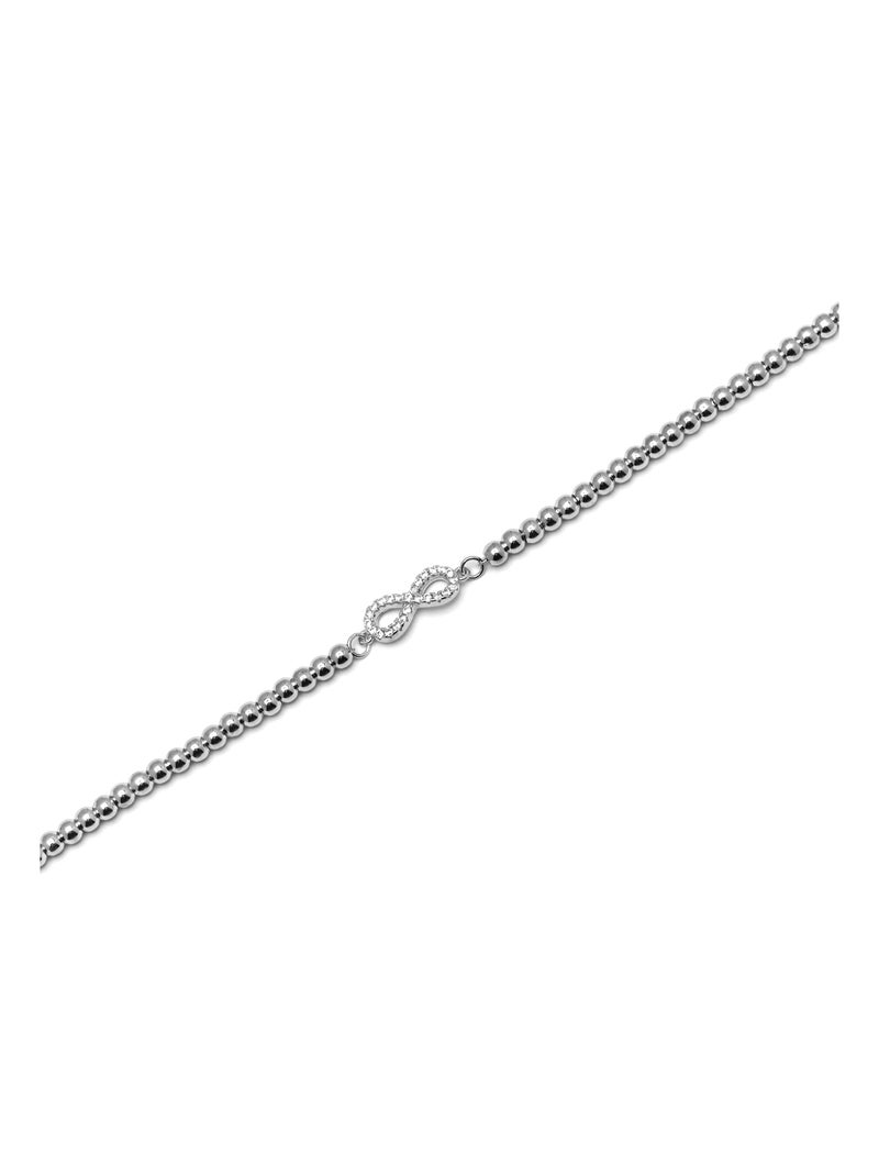 Luxenter Bracelet en argent 925 et zirconium rhodié - Krom Blanc - Kiabi