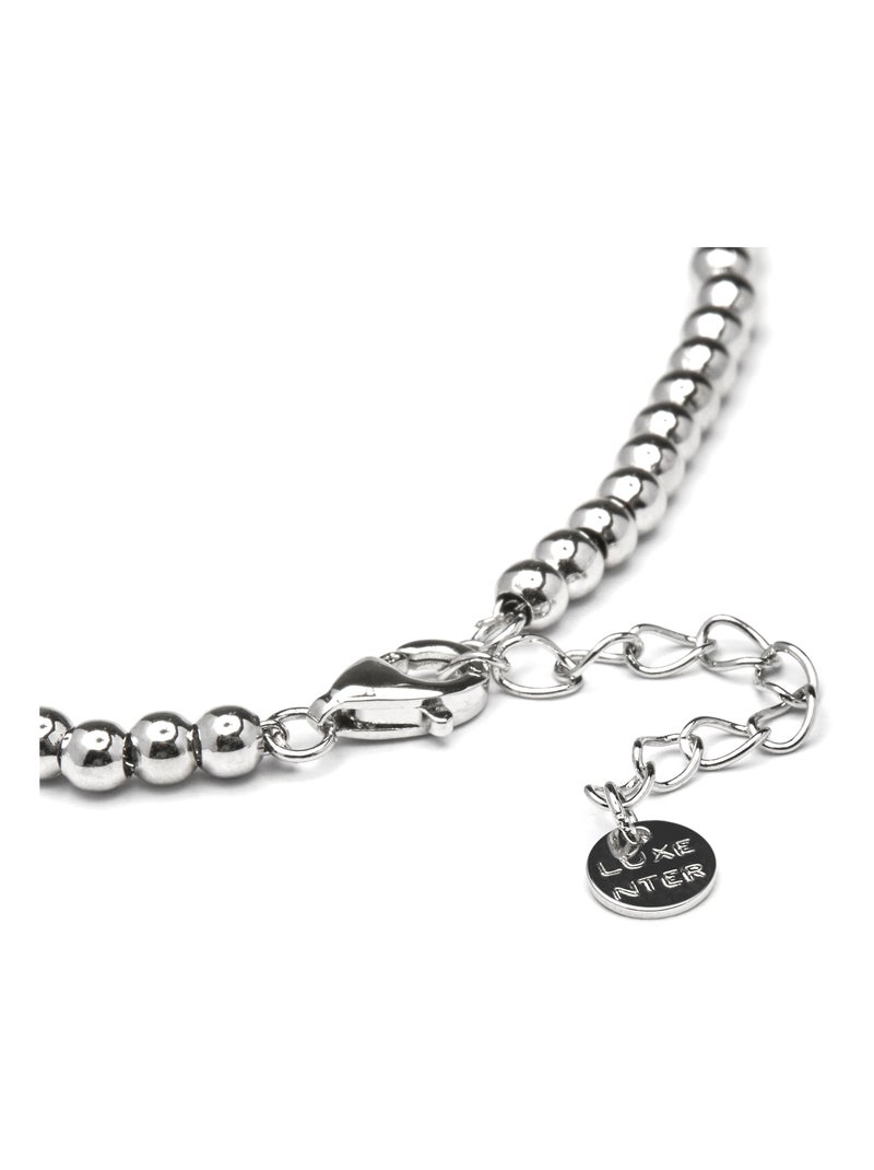 Luxenter Bracelet en argent 925 et zirconium rhodié - Krom Blanc - Kiabi