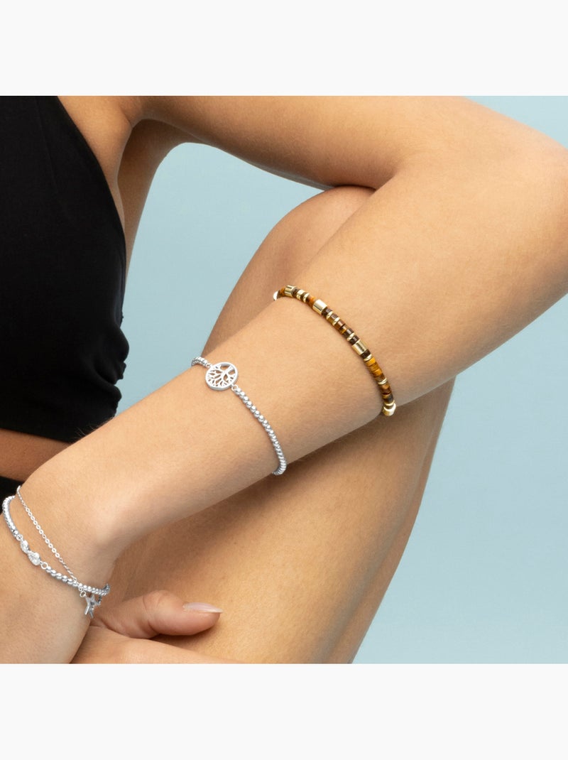 Luxenter Bracelet en argent 925 et zirconium rhodié - Zaygen Argent - Kiabi