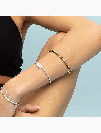 Luxenter Bracelet en argent 925 et zirconium rhodié - Zaygen