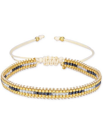 Luxenter Bracelet en cristal multicolore fini et plaqué or 18k - Emeri