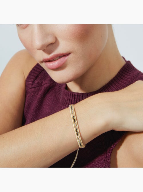 Luxenter Bracelet en cristal multicolore fini et plaqué or 18k - Emeri - Kiabi