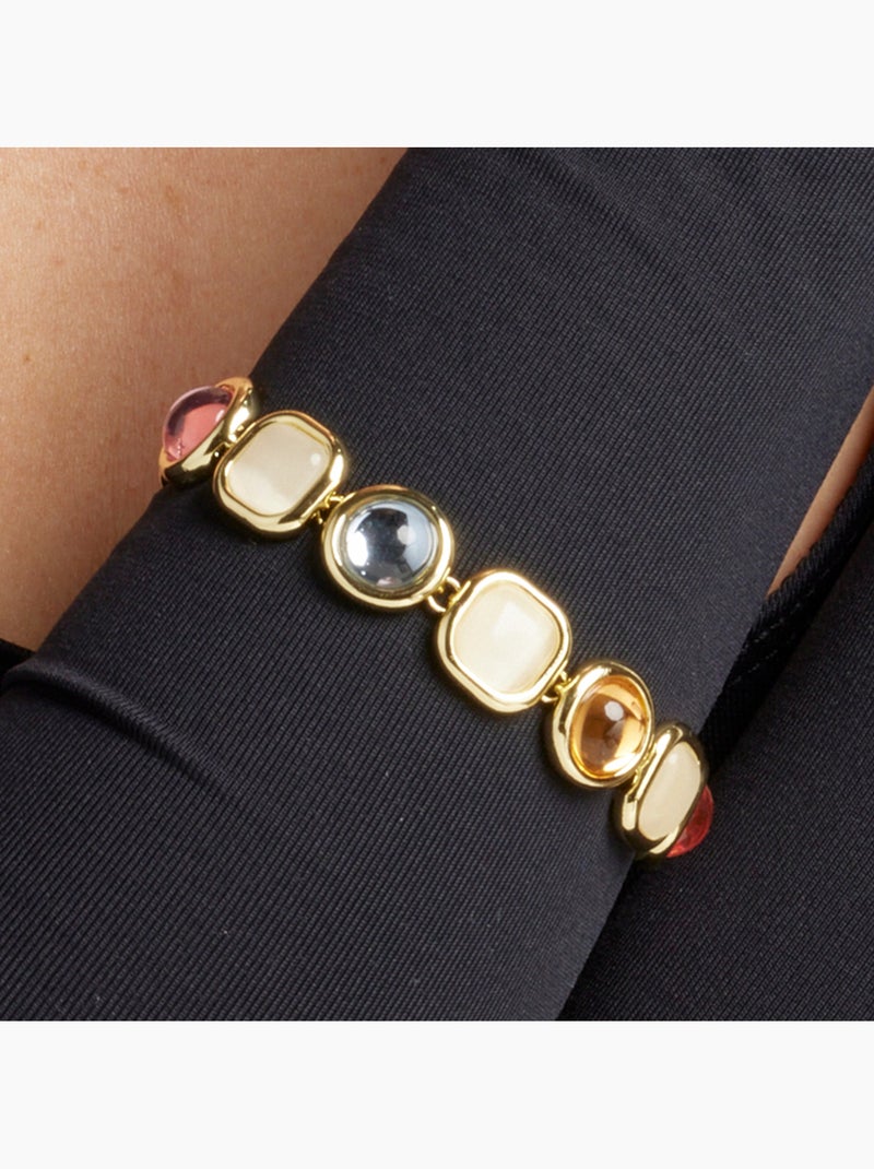 Luxenter Bracelet en cristal multicolore fini et plaqué or 18k - Mantis Multicolore - Kiabi