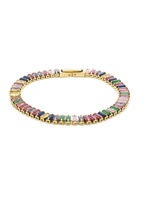 Luxenter Bracelet en zircon multicolore fini plaqué or jaune 18 carats - Gorys - Kiabi