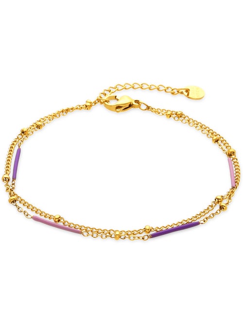 Luxenter Bracelet laqué multicolore avec finition et plaqué or 18k - Lueo - Kiabi