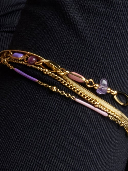 Luxenter Bracelet laqué multicolore avec finition et plaqué or 18k - Lueo - Kiabi