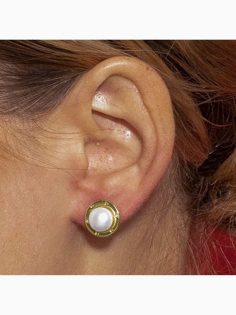 Luxenter Ciada Boucles d'oreilles et plaqué or 18k Blanc - Kiabi