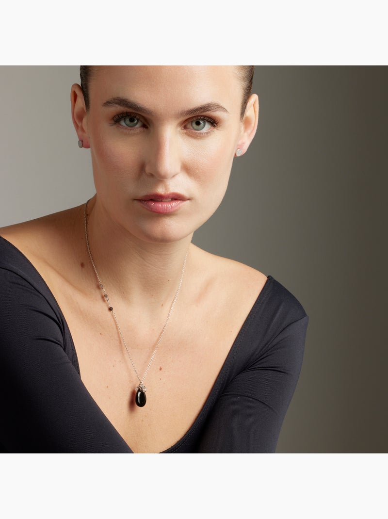 Luxenter Collier Adak avec finition rhodium Noir Gris - Kiabi