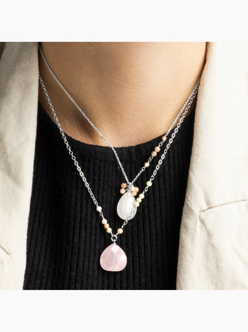 Luxenter Collier Adak avec finition rhodium Orange - Kiabi