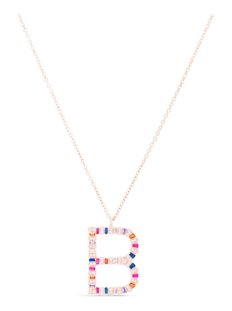Luxenter Collier Alphabet Luxenter Argent 925 Multicolore - Kiabi
