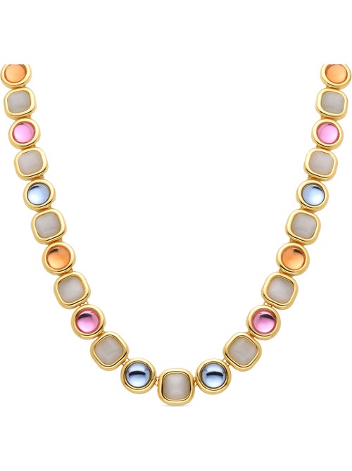 Luxenter Collier de cristal multicolore fini et plaqué or 18k - Mante - Kiabi