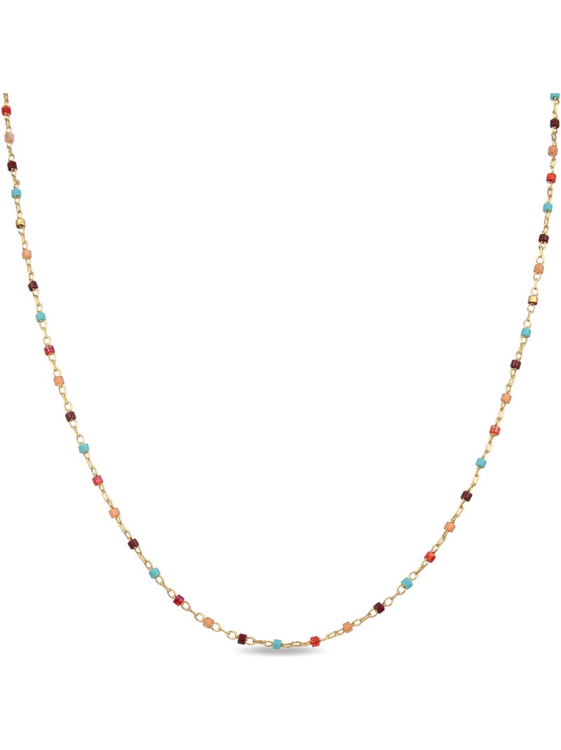 Luxenter Collier de quartz hydrothermal multicolore et plaqué or 18k - Nespo Multicolore - Kiabi
