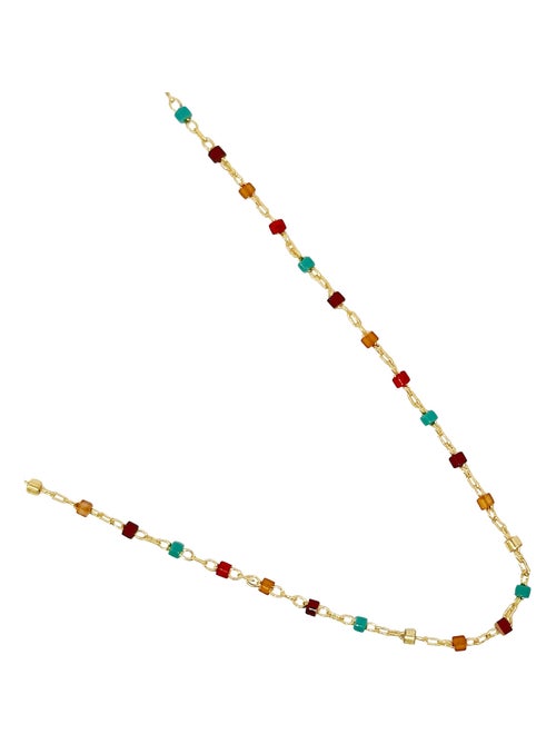Luxenter Collier de quartz hydrothermal multicolore et plaqué or 18k - Nespo - Kiabi
