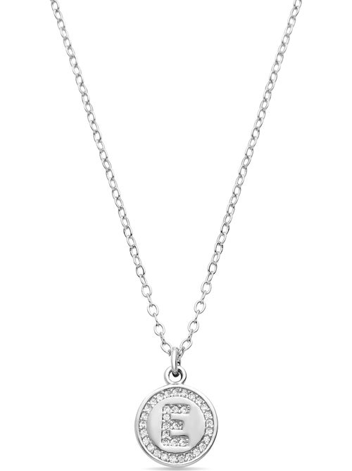 Luxenter Collier de zirconium brillant plaqué rhodium - Alphabet - Kiabi