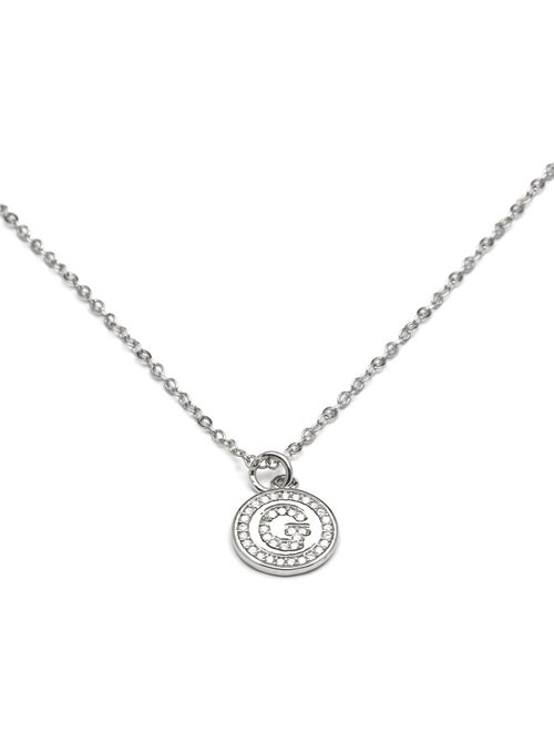 Luxenter Collier de zirconium brillant plaqué rhodium - Alphabet - Kiabi