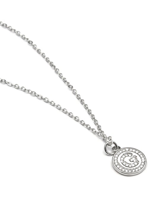 Luxenter Collier de zirconium brillant plaqué rhodium - Alphabet - Kiabi