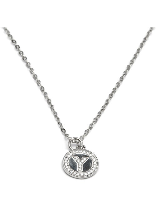 Luxenter Collier de zirconium brillant plaqué rhodium - Alphabet - Kiabi