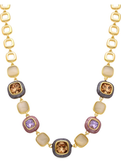 Luxenter Collier de zircons multicolores et plaqué or 18k - Drogolo - Kiabi