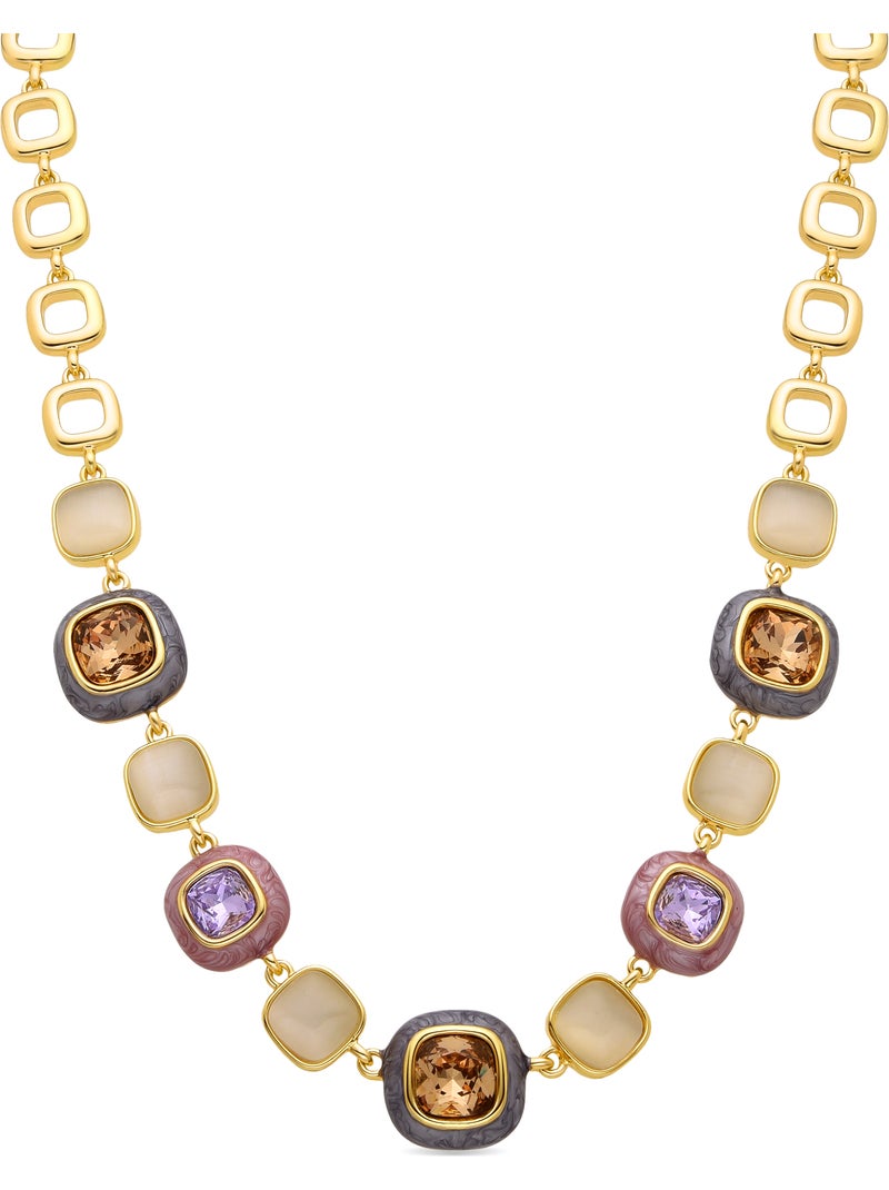 Luxenter Collier de zircons multicolores et plaqué or 18k - Drogolo Multicolore - Kiabi