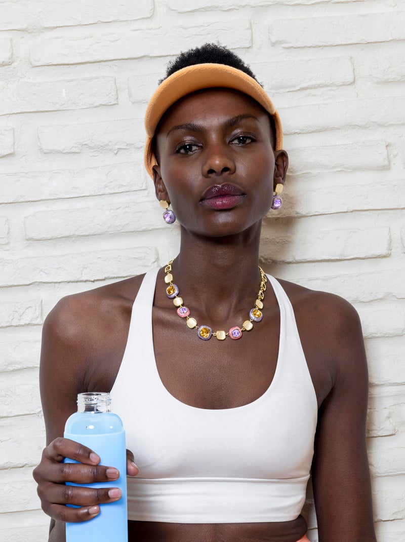 Luxenter Collier de zircons multicolores et plaqué or 18k - Drogolo Multicolore - Kiabi