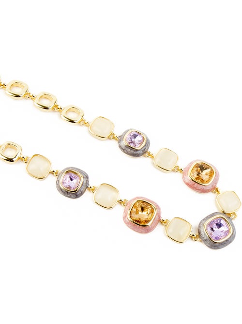 Luxenter Collier de zircons multicolores et plaqué or 18k - Drogolo - Kiabi