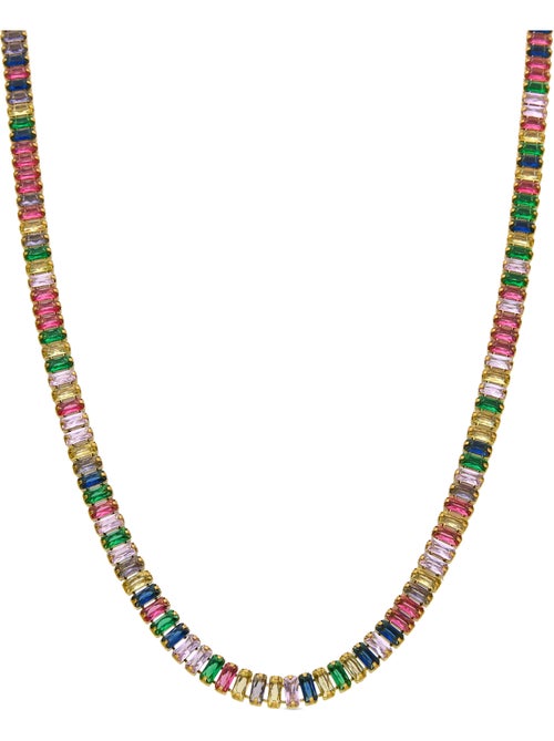 Luxenter Collier de zircons multicolores et plaqué or 18k - Gorys - Kiabi
