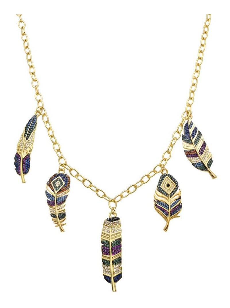 Luxenter Collier de zircons multicolores plaqué or jaune 18 carats - Muisem Multicolore - Kiabi