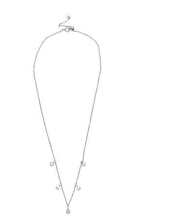 Luxenter Collier en argent 925 avec zircon brillant rhodié - Étoile
