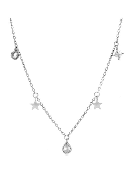 Luxenter Collier en argent 925 avec zircon brillant rhodié - Étoile - Kiabi Luxenter Collier en argent 925 avec zircon brillant rhodié - Étoile - Kiabi
