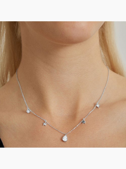 Luxenter Collier en argent 925 avec zircon brillant rhodié - Étoile - Kiabi Luxenter Collier en argent 925 avec zircon brillant rhodié - Étoile - Kiabi