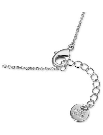 Luxenter Collier en argent 925 avec zircon cubique brillant rhodié - Étoile