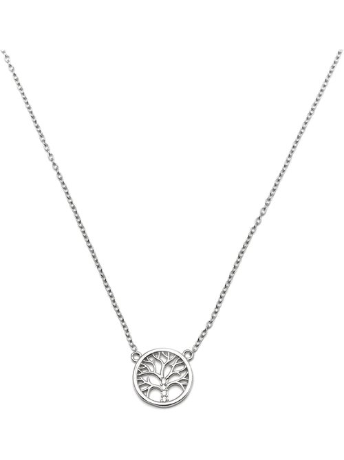 Luxenter Collier en argent 925 avec zircons brillants plaqués rhodium - Arbre de vie - Kiabi Luxenter Collier en argent 925 avec zircons brillants plaqués rhodium - Arbre de vie - Kiabi