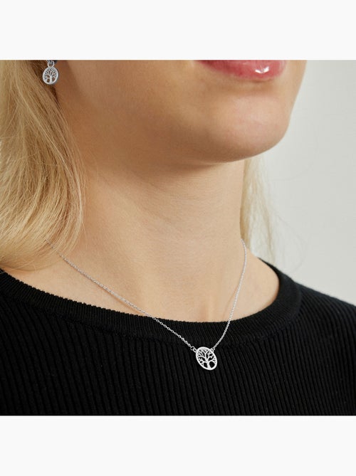 Luxenter Collier en argent 925 avec zircons brillants plaqués rhodium - Arbre de vie - Kiabi Luxenter Collier en argent 925 avec zircons brillants plaqués rhodium - Arbre de vie - Kiabi