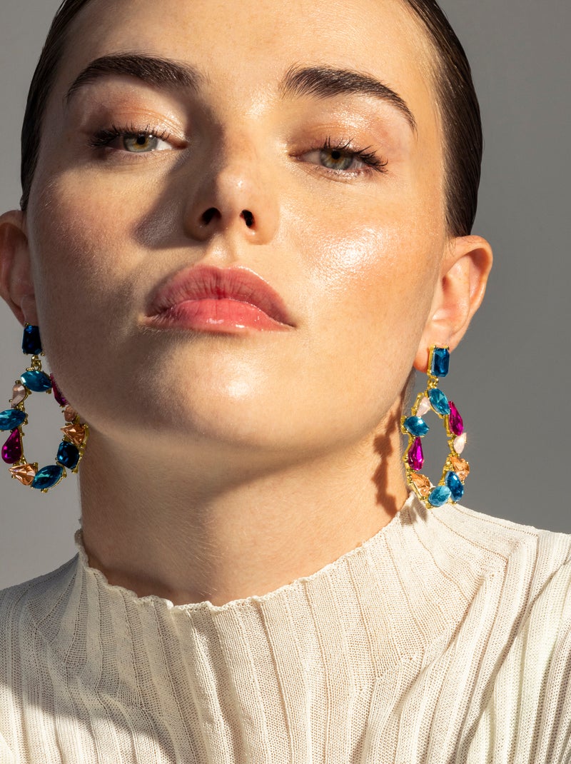 Luxenter Durblai Boucles d'oreilles or 18k Blanc - Kiabi