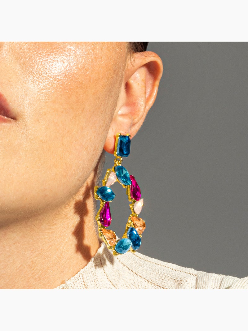 Luxenter Durblai Boucles d'oreilles or 18k Blanc - Kiabi