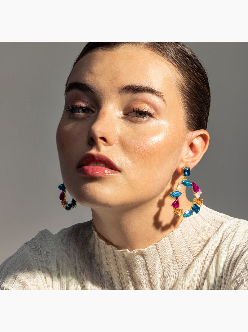 Luxenter Durblai Boucles d'oreilles or 18k Blanc - Kiabi