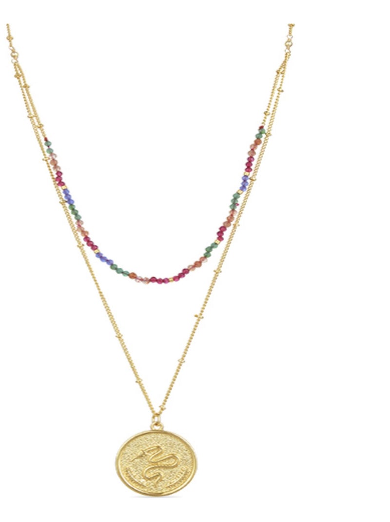 Luxenter Eku Collier en cristal multicolore Multicolore - Kiabi