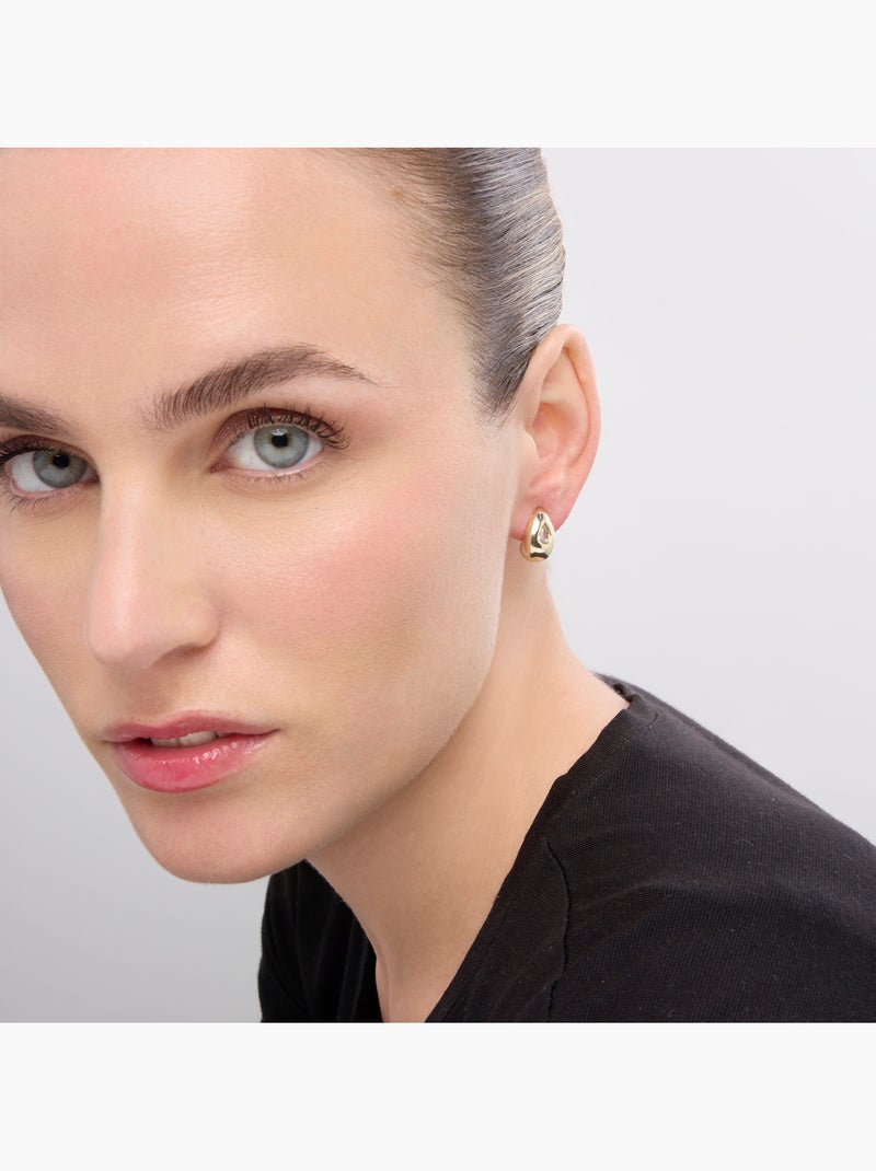 Luxenter Garai Boucles d'oreilles et plaqué or 18k Blanc - Kiabi