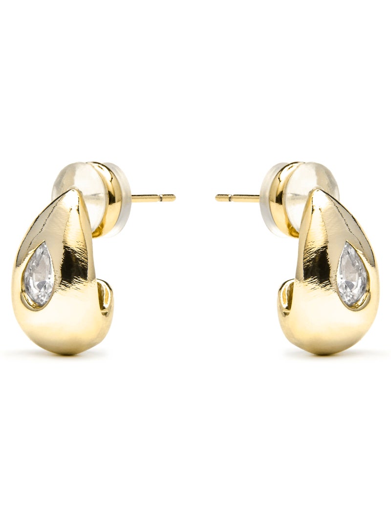 Luxenter Garai Boucles d'oreilles et plaqué or 18k Blanc - Kiabi