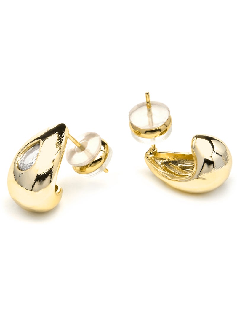 Luxenter Garai Boucles d'oreilles et plaqué or 18k Blanc - Kiabi