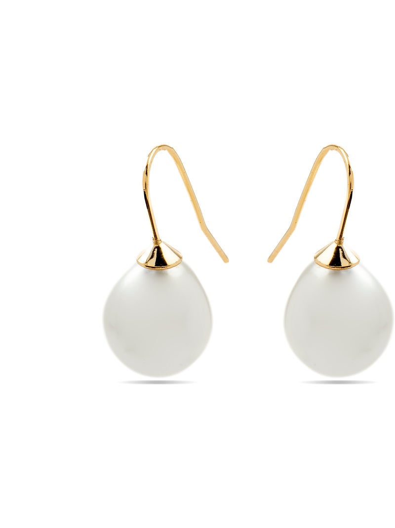 Luxenter Gesis Boucles d'oreilles et plaqué or 18k Blanc - Kiabi