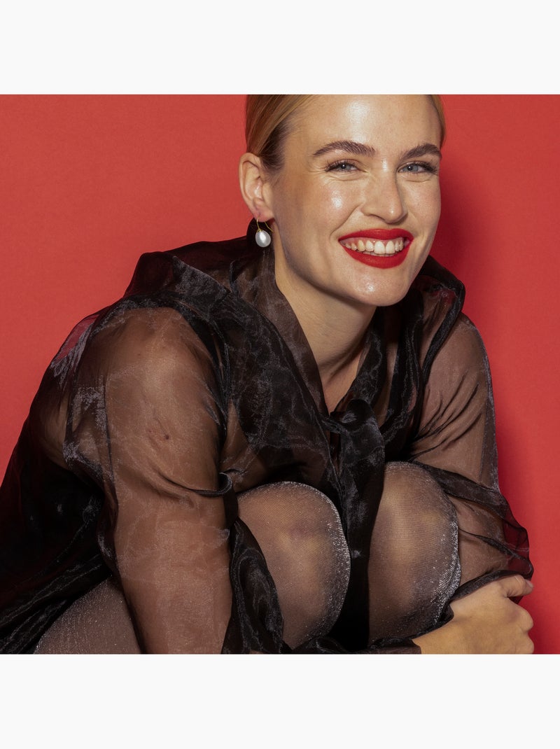 Luxenter Gesis Boucles d'oreilles et plaqué or 18k Blanc - Kiabi