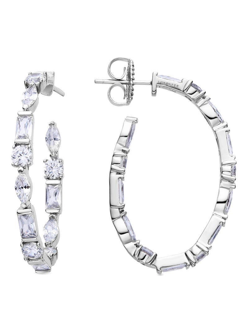 Luxenter Grimchi Boucles d'oreilles en argent avec zircon brillant Argent - Kiabi