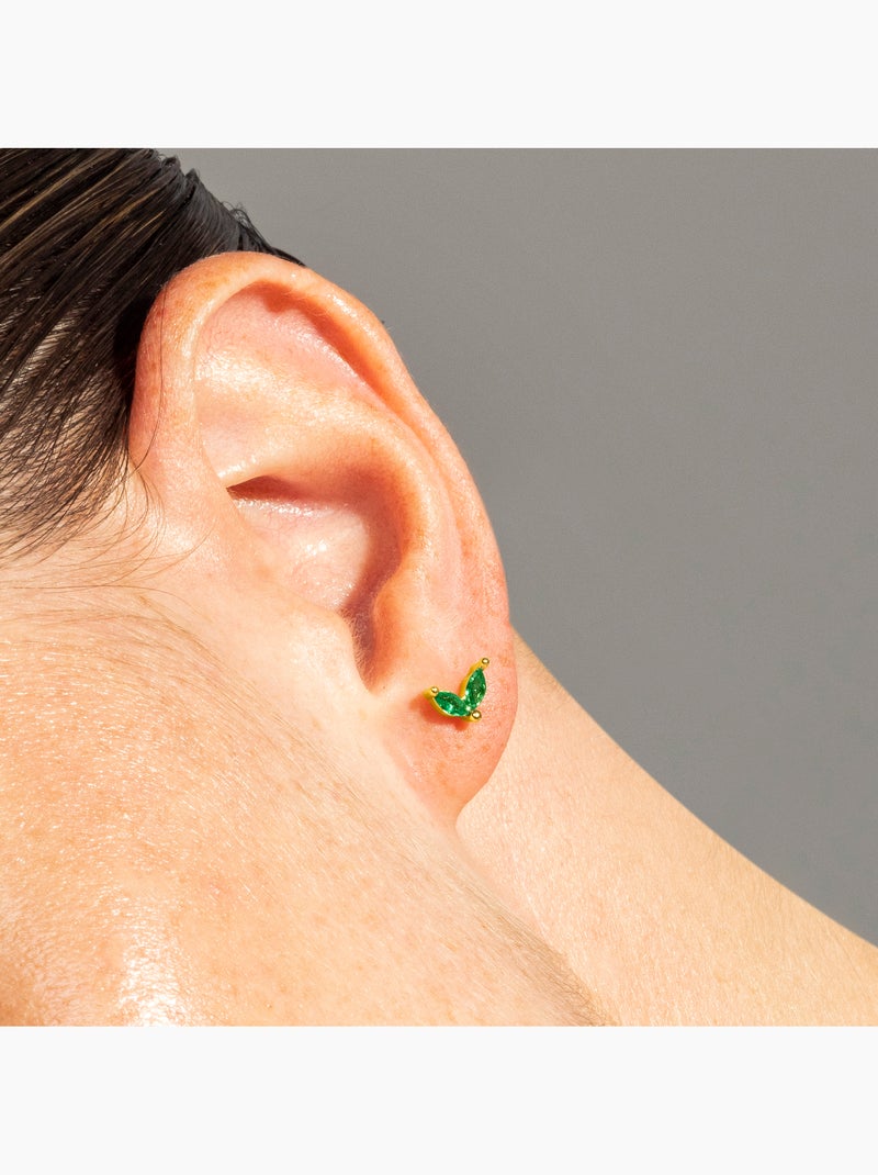 Luxenter Katba Boucles d'oreilles en or Vert - Kiabi