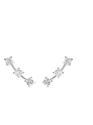 Luxenter Kenna Boucles d'oreilles en argent sterling 925 et zirconium brillant plaqué rhodium