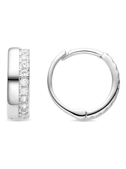 Luxenter Kitham Boucles d'oreilles en argent sterling 925 et zirconium brillant plaqué rhodium - Kiabi