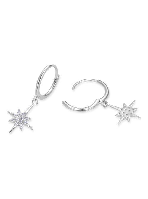 Luxenter Lapai Boucles d'oreilles en argent sterling 925 et zirconium brillant plaqué rhodium - Kiabi