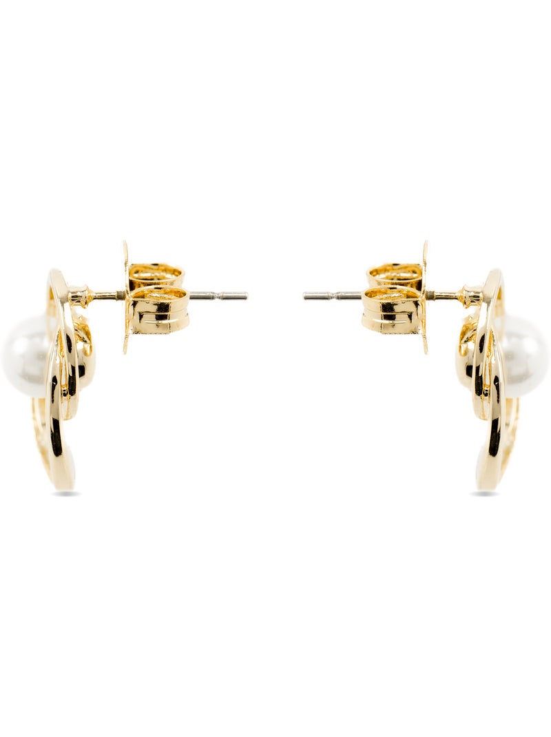 Luxenter Lebya Boucles d'oreilles et plaqué or 18k Blanc - Kiabi